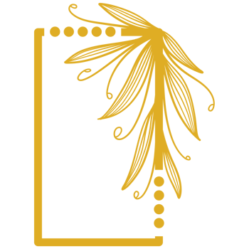 Golden Rectangle Frame with Leaves png