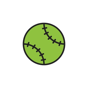 Colorful Baseball or Softball Icon Vector Logo Symbol Template