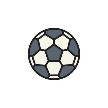 Colorful Soccer Ball or Football Icon Vector Logo Symbol Template