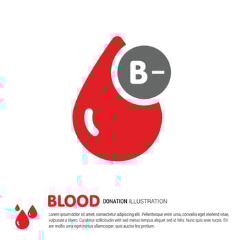 Blood donation typographic design with creative style vector