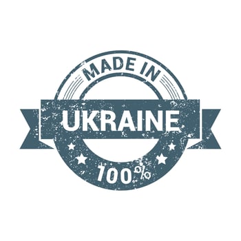 Made in Ukraine stamp design vector