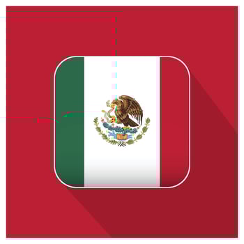 Mexico flag design vector