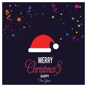 Christmas card with creative design and typography vector