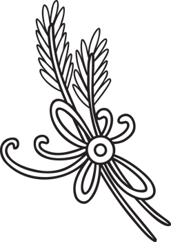 flowers with boho plants illustration png
