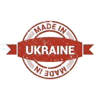 Made in Ukraine stamp design vector