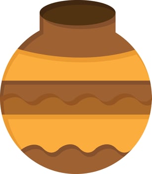 Pot Sand Water Pongal Festival  Flat Color Icon Vector icon banner Template