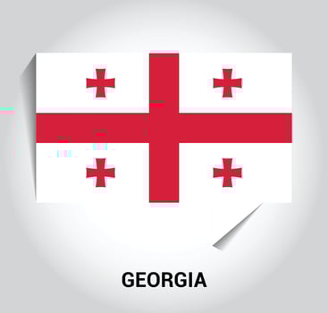 Georgia flag design vector