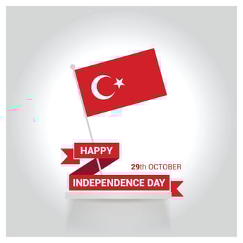 Turkey Independence day design card vector