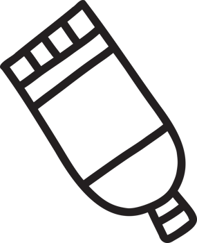 Hand Drawn Paint tubes illustration png