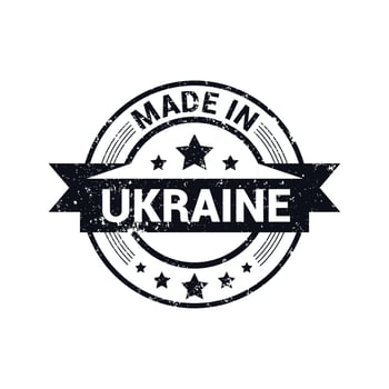 Made in Ukraine stamp design vector