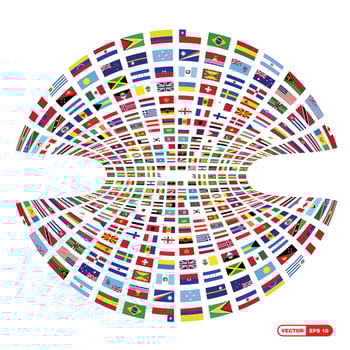 World flags design vector