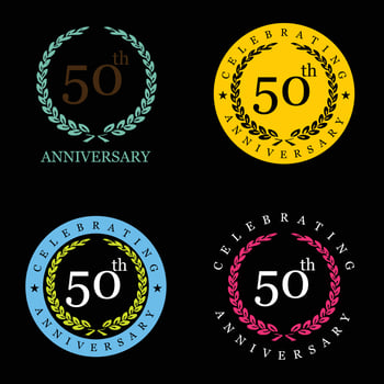 Celebrating anniversary badges with elegent design vector