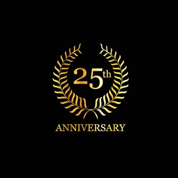25 anniversary design typography vector