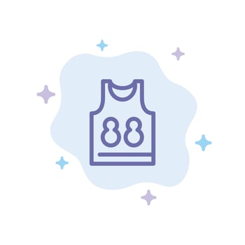 Shirt Tshirt Game Sport Blue Icon on Abstract Cloud Background vector