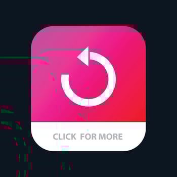 Refresh Reload Rotate Repeat Mobile App Button Android and IOS Glyph Version vector