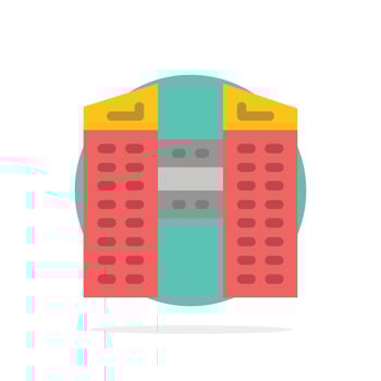 Buildings City Construction Abstract Circle Background Flat color Icon vector