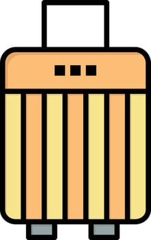Bag Luggage Handbag Buy  Flat Color Icon Vector icon banner Template