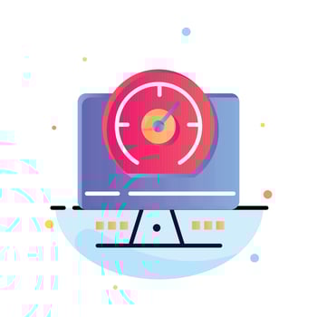Compass Computer Timer Location Abstract Flat Color Icon Template vector