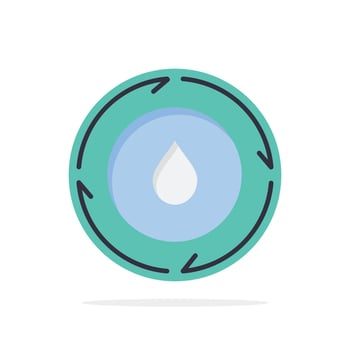 Energy Water Power Nature Abstract Circle Background Flat color Icon vector