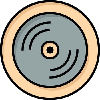 Cd Dvd Disk Education  Flat Color Icon Vector icon banner Template