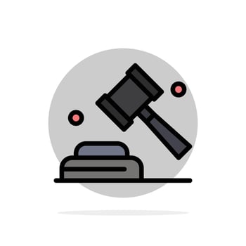 Politics Law Campaign Vote Abstract Circle Background Flat color Icon vector