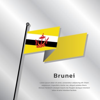 Illustration of Brunei flag Template vector