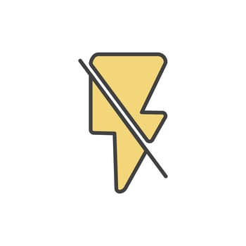 no flash icon vector