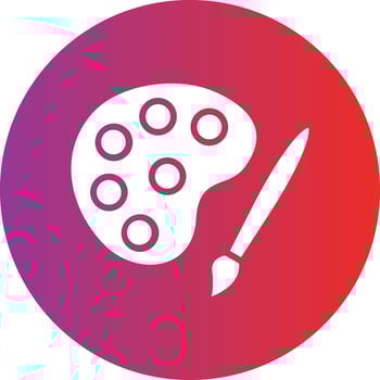 Color Palette Icon Style vector