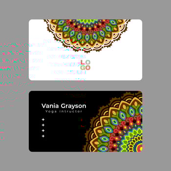 Luxury mandala business card template vector