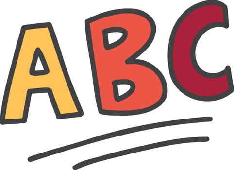 Hand Drawn ABC lettering illustration vector