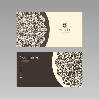 Luxury mandala business card template vector