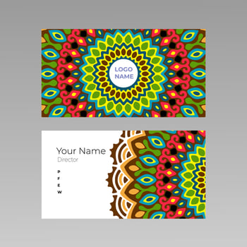 Luxury mandala business card template vector