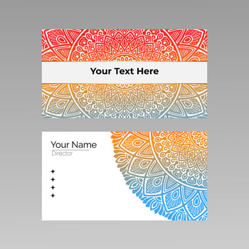 Luxury mandala business card template vector