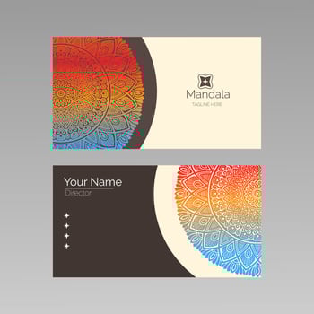 Luxury mandala business card template vector