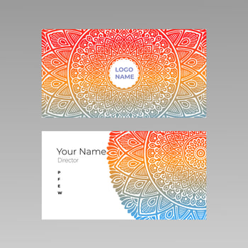 Luxury mandala business card template vector