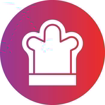 Chef Hat Icon Style vector