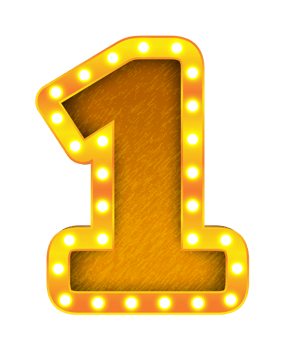 1 retro cinema light bulb sign alphabet png