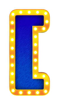 bracket retro cinema light bulb sign alphabet png