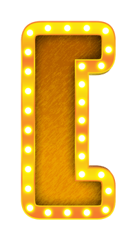 bracket retro cinema light bulb sign alphabet png