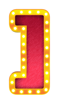 bracket retro cinema light bulb sign alphabet png