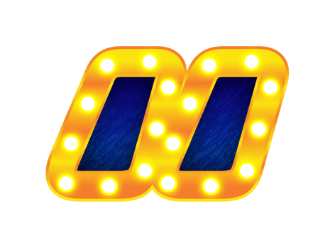 double retro cinema light bulb sign alphabet png