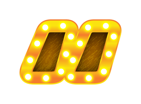 double retro cinema light bulb sign alphabet png