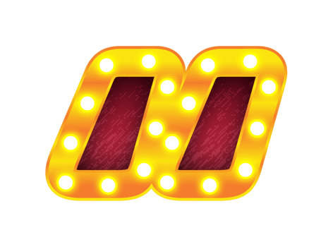 double retro cinema light bulb sign alphabet png