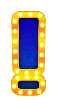 exclamation retro cinema light bulb sign alphabet png