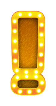exclamation retro cinema light bulb sign alphabet png