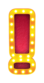 exclamation retro cinema light bulb sign alphabet png