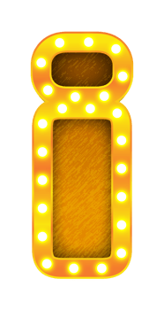 i retro cinema light bulb sign alphabet png
