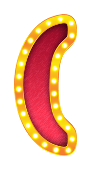 parentheses retro cinema light bulb sign alphabet png