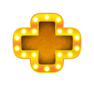 plus retro cinema light bulb sign alphabet png