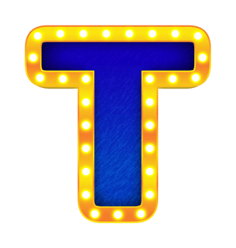t retro cinema light bulb sign alphabet png